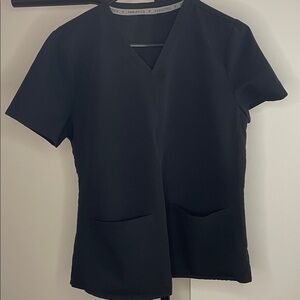 Fabletics Women's Black Scrub Top 2 Pocket Size M Like New